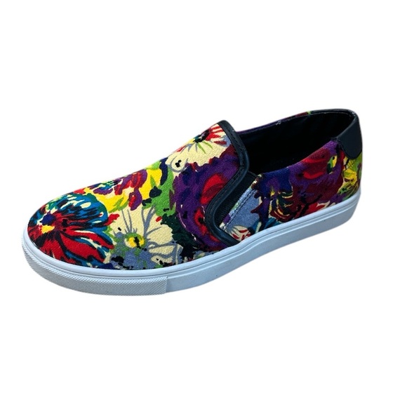 Steve Madden Floral Slip-On Sneakers Shoe Loafer Women’s 7.5 ECENTRCV - Picture 1 of 12